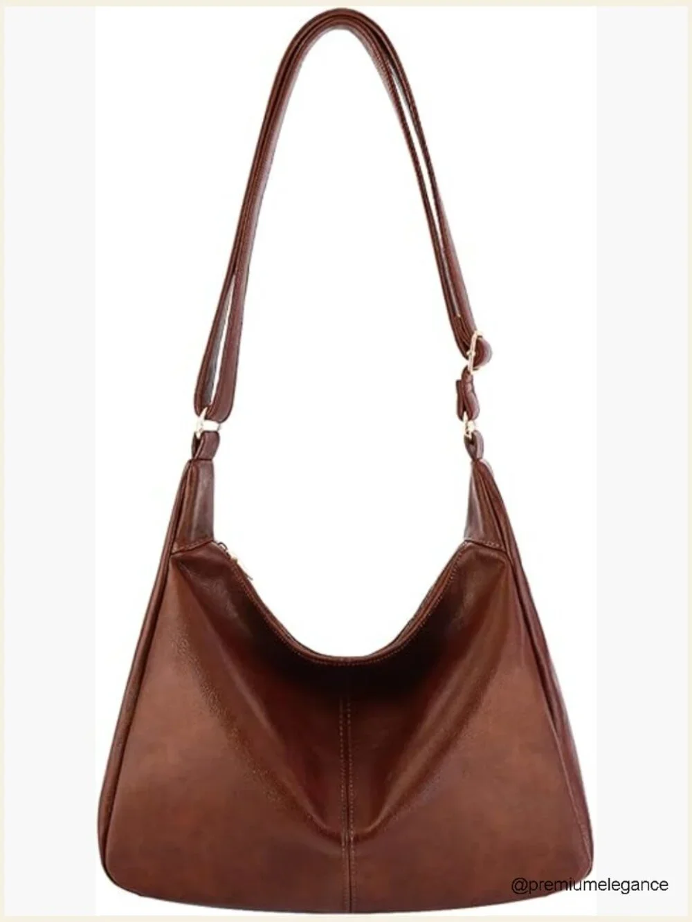 Soft PU Leather Slouchy Hobo Bag Crossbody Shoulder Purse